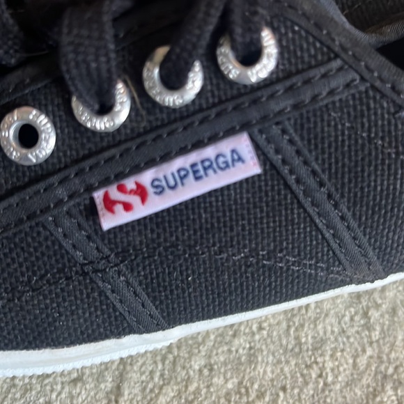 Superga black running shoes size 391/2 - Picture 2 of 5